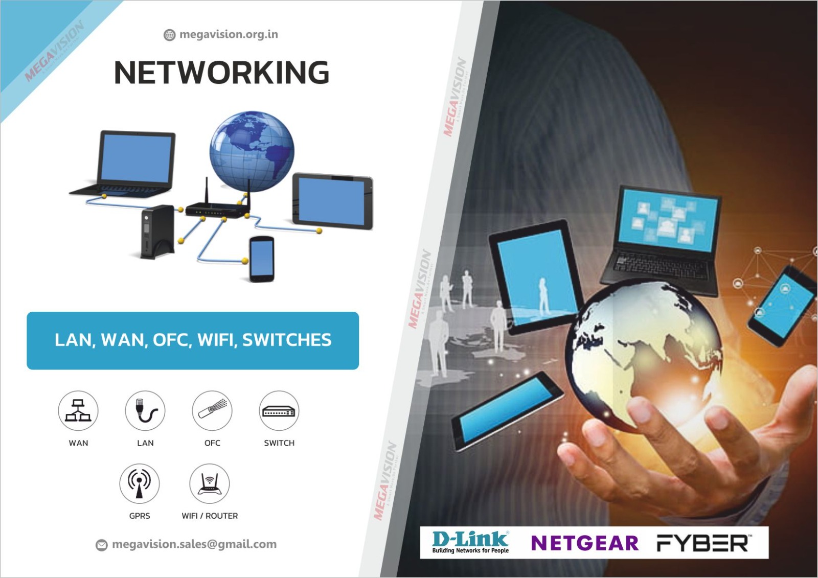 Networking - LAN, WAN, OFC, WIFI, Switches
